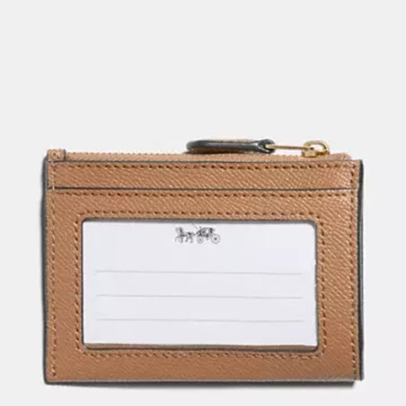 $59 NWT COACH Leather Id Credit Card Case & Key Ring - Picture 3 of 3